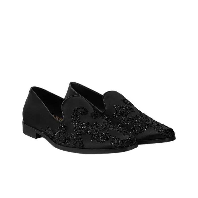 FANSIZHE Barocco Medusa Loafers Men's Black-2