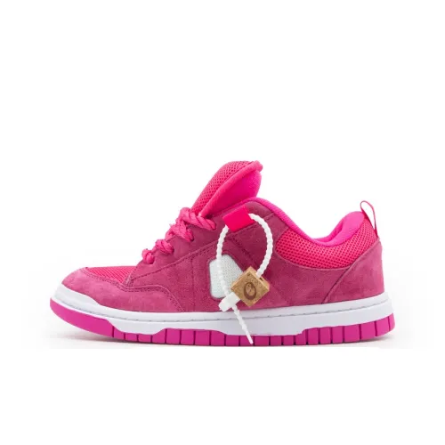 Shionpo Skateboard Shoes Unisex Low Top Rose Red