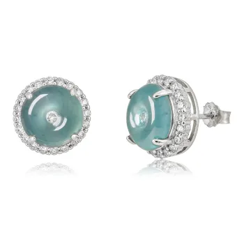 YUANYUXIANG Ice Type Jadeite Stud Earrings Women's