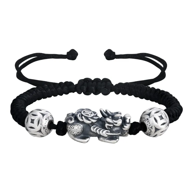 LIANDUO S999 Fine Silver Bracelets Men's-0