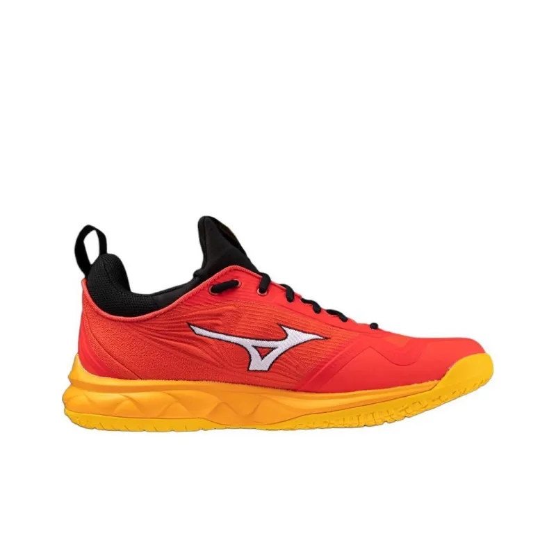 Mizuno Wave Luminous 2 Anti-Slip Wear-Resistant Low-Top Training Shoes Unisex Red White-1