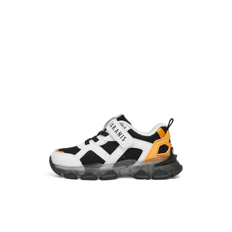TARANIS Abrasion Resistant Breathable Kids' Running Shoes Black/White/Yellow Children Aged 3 7 Years Old-1