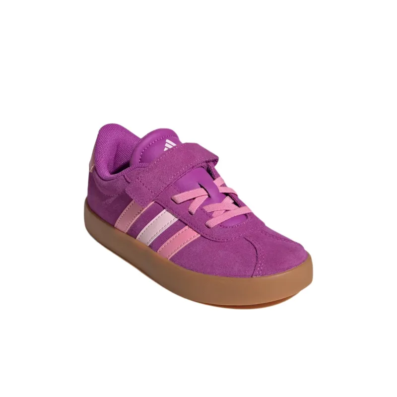 Adidas VL COURT 3.0 Anti Slip Wear Resistant Low Top Kids' Skateboarding Shoes Pink Children Aged 3 7 Years Old-2