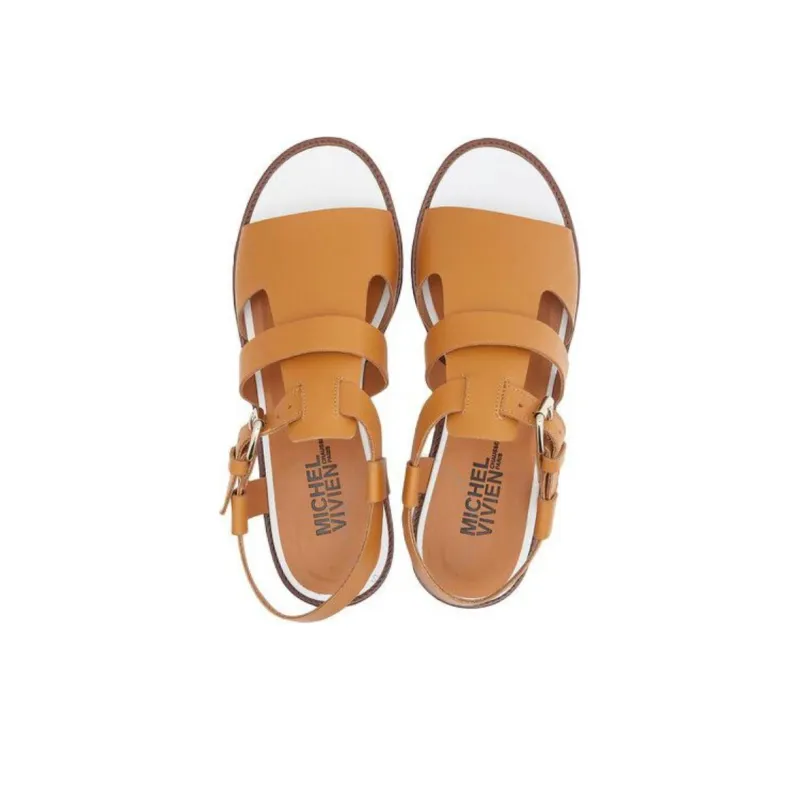 MICHEL VIVIEN Strap Sandals Women's Brown-4
