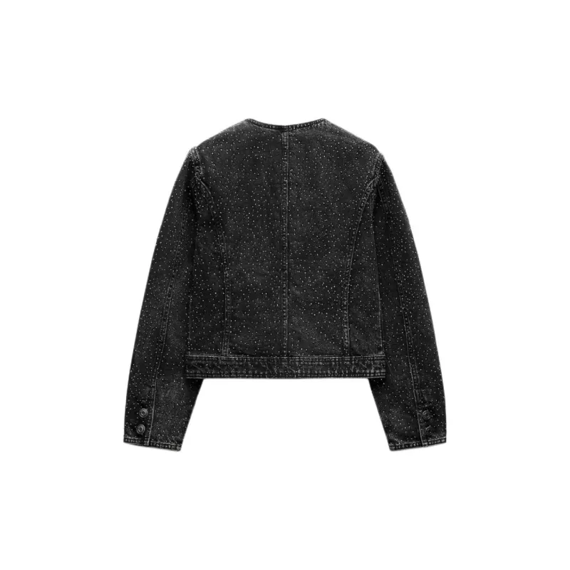 ZARA ZW Series Denim Jacket Women's Gray-1