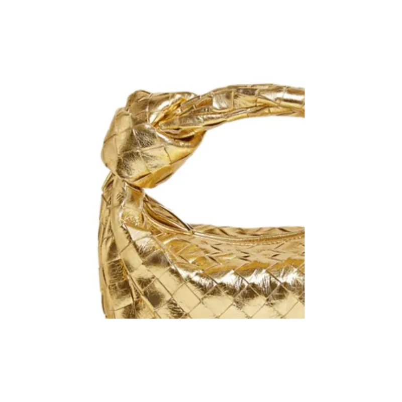 Bottega Veneta JODIE Lambskin Handbag Mini Women's Gold-3