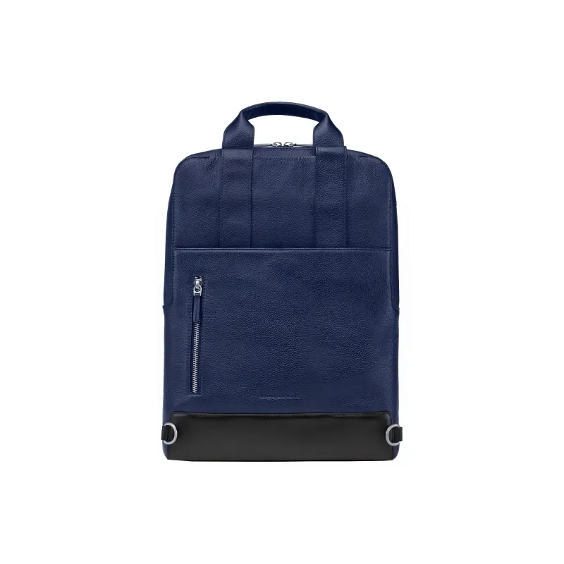 MOLESKINE Grained Cow Leather Backpack Regular Men's Sapphire Blue-2