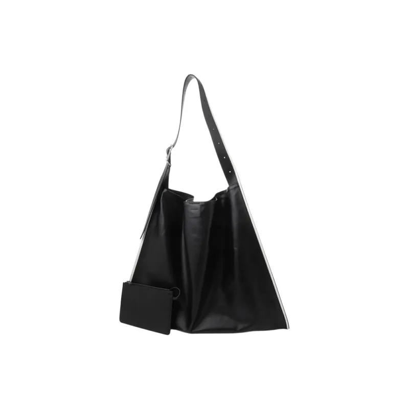JIL SANDER Calfskin Handbag Large Size Men's Two Tone-1