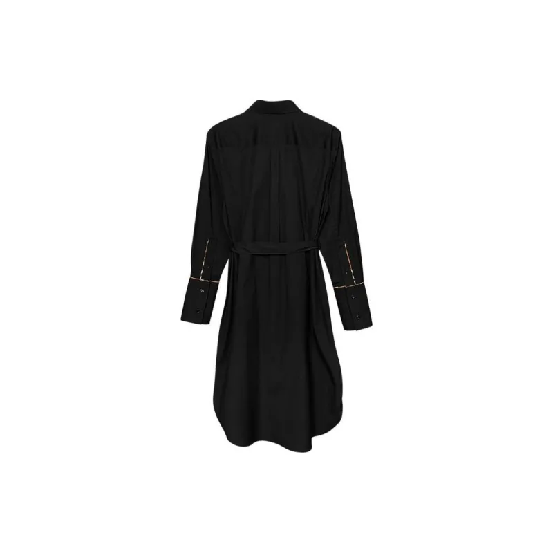 Burberry Long Sleeved Dresses Women's Black-1