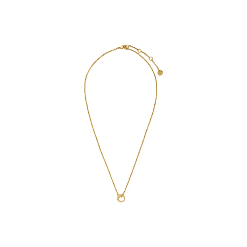 FENDI Artificial Crystal Necklaces Women's Gold-1