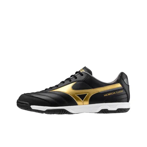 Mizuno IC/IN Anti Slip Wear Resistant Soccer Shoes Unisex Black