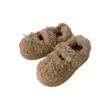 SHIGUDE Cotton Slippers Women's Khaki