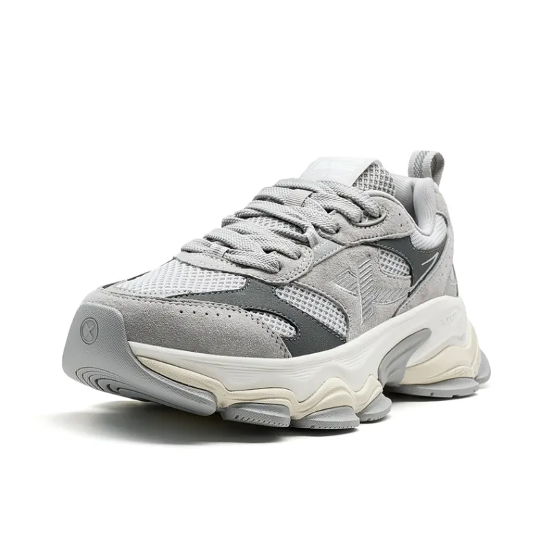 XTEP Shanhai Collection Wear Resistant Low Top Casual Shoes Men's Elegant Gray/Phantom Gray-2
