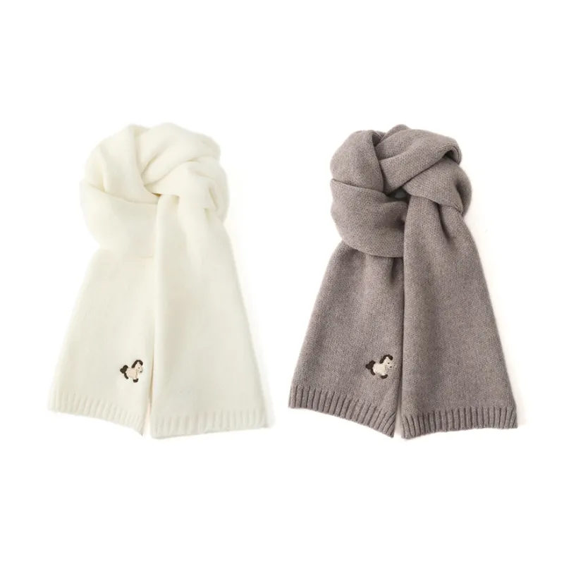 STUFFER Faux Cashmere Knit Scarves Unisex-11