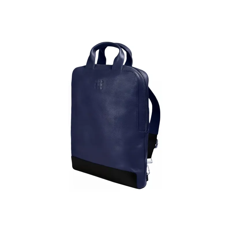 MOLESKINE Grained Cow Leather Backpack Regular Men's Sapphire Blue-0