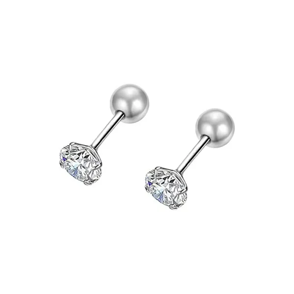 Danfu 999 Fine Silver Stud Earrings Women's-2