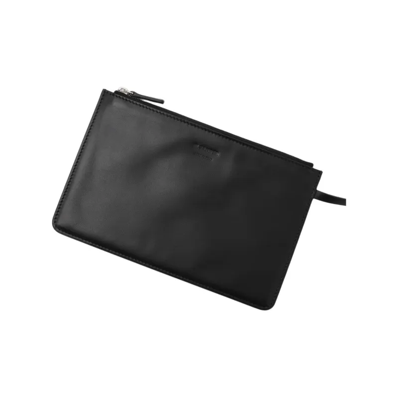 JIL SANDER Calfskin Handbag Large Size Men's Two Tone-4