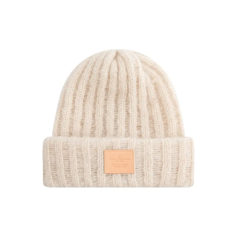 Charlie Luciano Wool Beanies Unisex Ecru-2