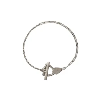 Burberry Brass Palladium Plated Gold Bracelets Women's Silver