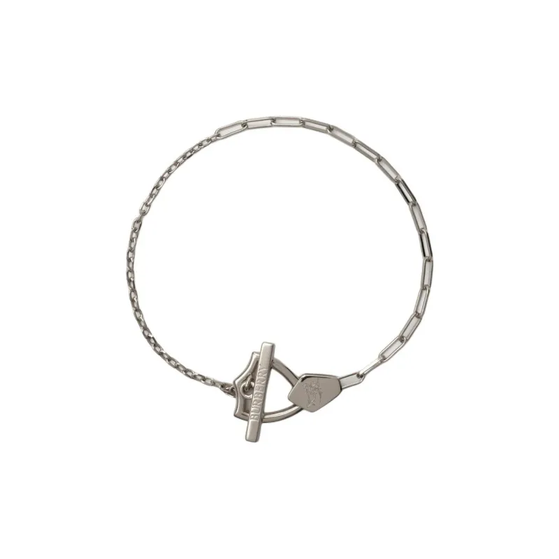 Burberry Brass Palladium Plated Gold Bracelets Women's Silver-0