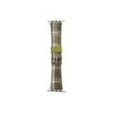 Square Plaid Woolen Leather-Yellow Green