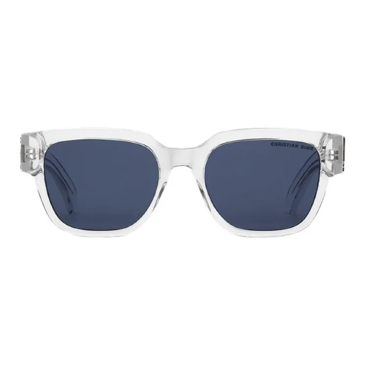 DIOR Acetate Metal Square Sunglasses Men's Transparent-1