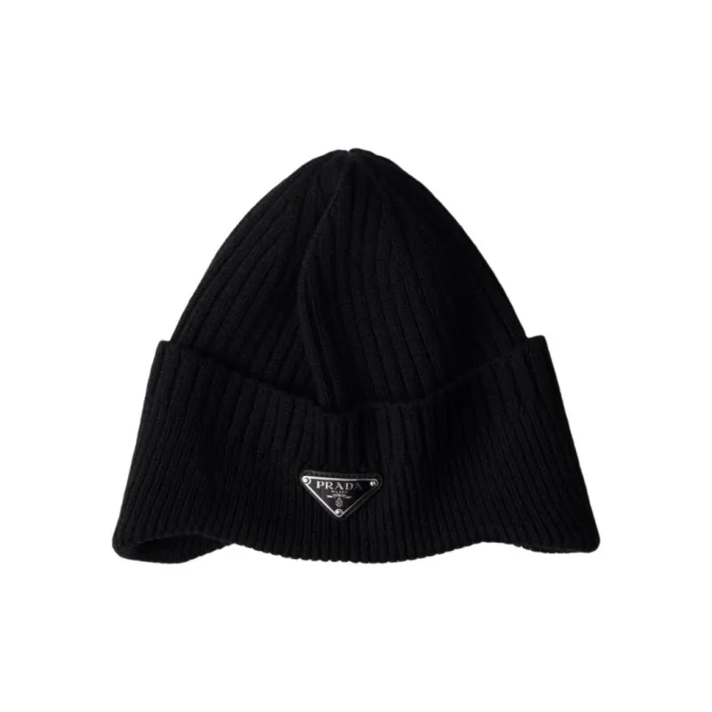PRADA Enamel logo Wool Beanie-0