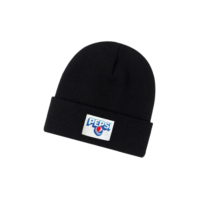 Pepsi Acrylic Beanies Unisex Black Caramel-1