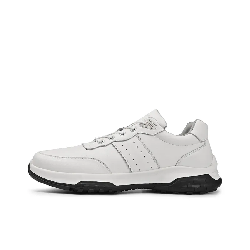 Qiandongmeili Casual Shoes Men Low Top Black/White-5