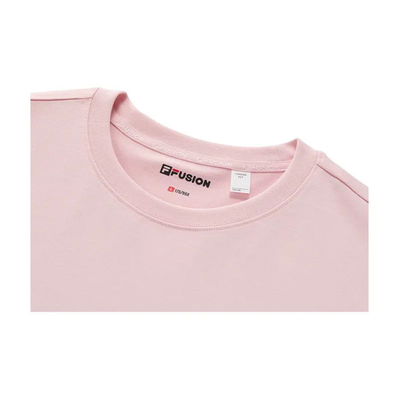 FILA FUSION T Shirt Unisex Orange Gray Pink-3