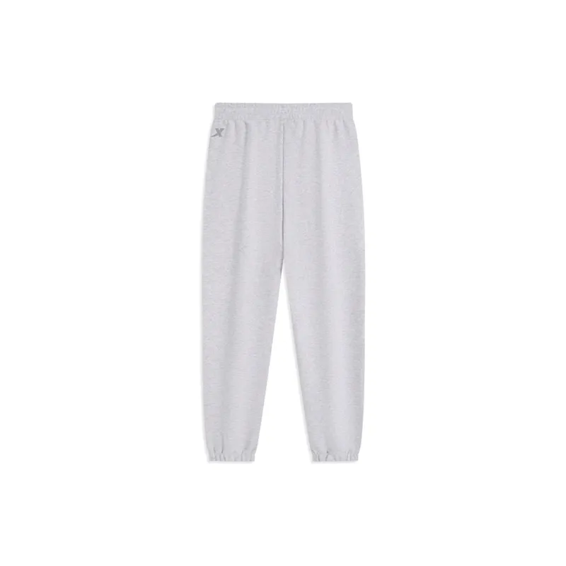 XTEP Knitted Sports Pants Unisex Light Heather Gray 7-1