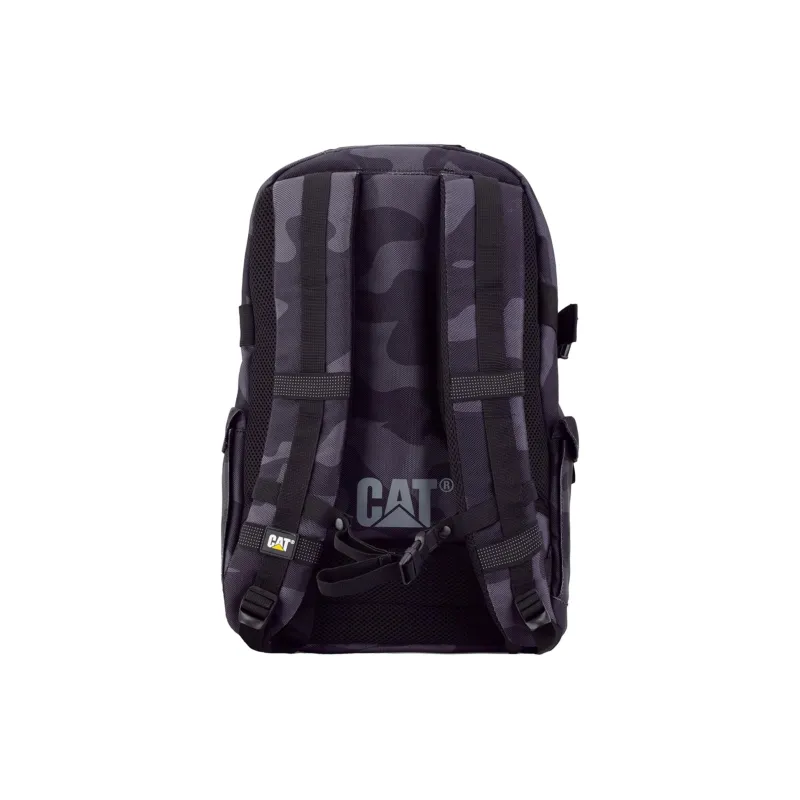 CAT Polyester Backpack Medium Size Unisex Black & Purple-4