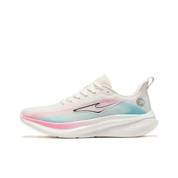 Erke Lightweight Cushioning Rebound Low Top Running Shoes Men's Microcrystalline White Peach Blossom Pink