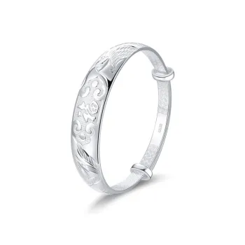 ZOKS S999 Fine Silver Bangles Women's