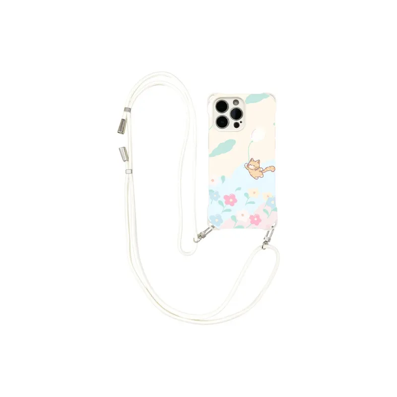 Sen Dog Silicone Material Cute Square Lanyard Crossbody Phone Cases Compatible With IPhone 16 Pro Max/Pro/Plus/15/14/13-6