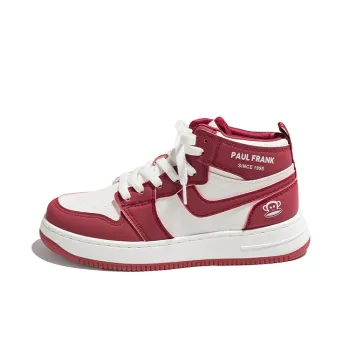 PAUL FRANK High Top Skateboard Shoes Unisex Rusty Red