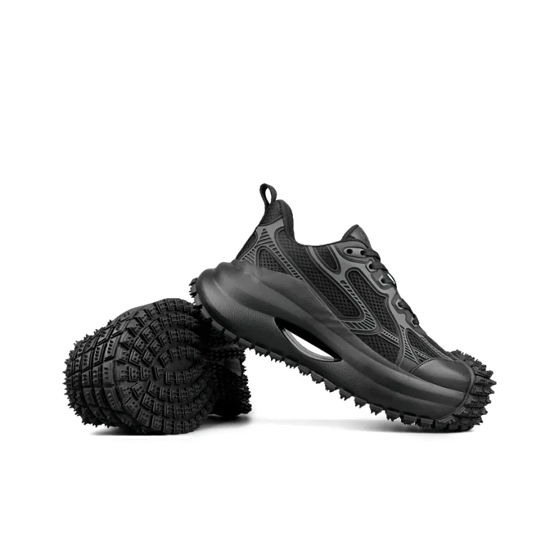 LOHAN·SIR Cushioned Slip-Resistant Height Increasing Low-Top Chunky Sneakers Men's-4