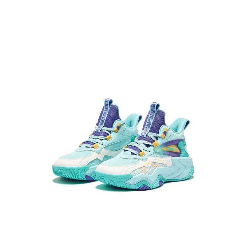 ERKE KIDS Surprise Slip Resistant Cushioning Wear Resistant Rebound High Top Basketball Shoes Blue Purple Kids'-1