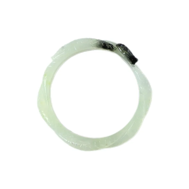 South Asia Natural Serpentine Jade Bangles Unisex-1