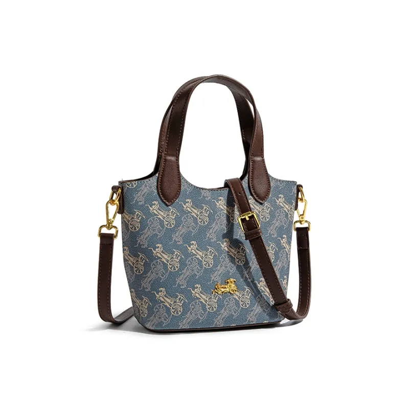 CentarlKatty PU Handbag Women's Carriage Blue & Coffee-1