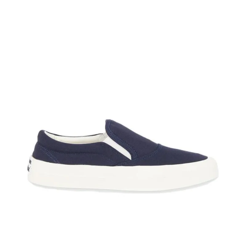 Maison Kitsune Canvas Shoes Unisex Low Top Blue-1