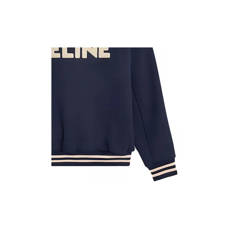 CELINE Loose Varsity Style Jacket In Wool-2