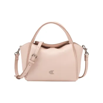 CALVIN KLEIN Blended Material One Shoulder Handbag Medium Size Women's Shell Pink
