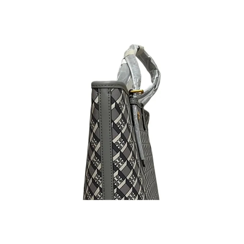 TORY BURCH PVC Tote Bag Shopping Bag Shoulder Bag Crossbody Bag Handbag Regular Women's Gray-4