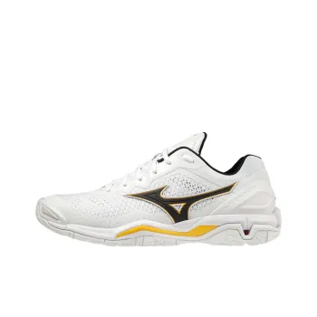 Mizuno Wave Stealth Anti Slip Wear Resistant Low Top Training Shoes Unisex White