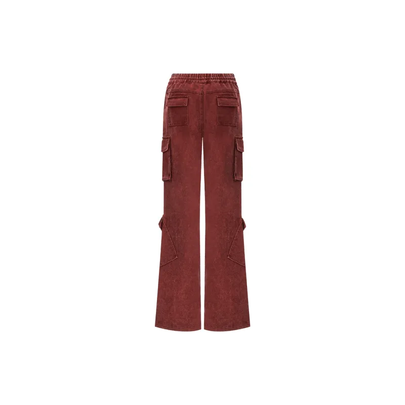 NAWS Casual Pants Women's Bordeaux Red-1