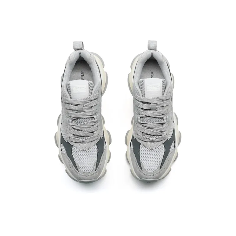 XTEP Shanhai Collection Wear Resistant Low Top Casual Shoes Men's Elegant Gray/Phantom Gray-5