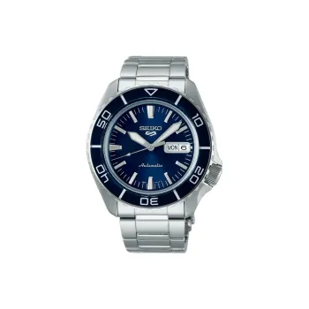 SEIKO Automatic/Manual Mechanical Movement Steel Strap Watch 42.5mm Men's Watches Blue Dial