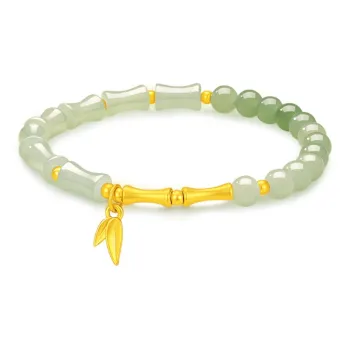QIANCHANG Bracelets Pale Greenish White Jade Women's