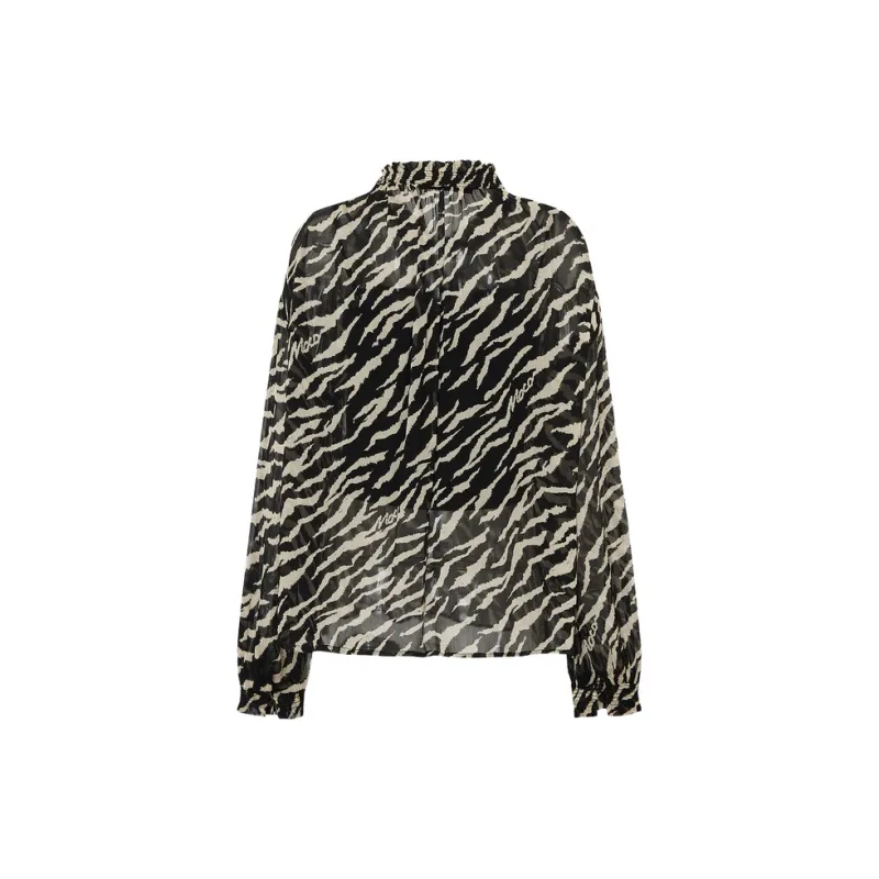 MOCO Chiffon Shirts Women's Two-Tone Tiger Pattern-1